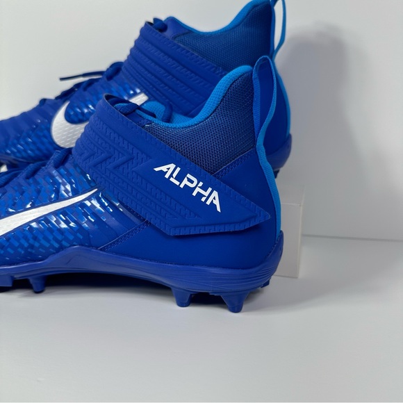 ALPHA MENACE VARSITY 2 GAME ROYAL MENS FOOTBALL CLEATS SIZE 12 BLUE WHITE NEW - Picture 9 of 10